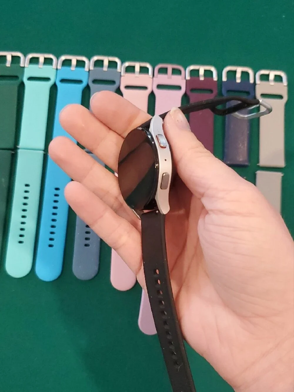 Samsung Galaxy Watch 5 40mm Black w/ Various Color Silicone Wristbands +1 Bling